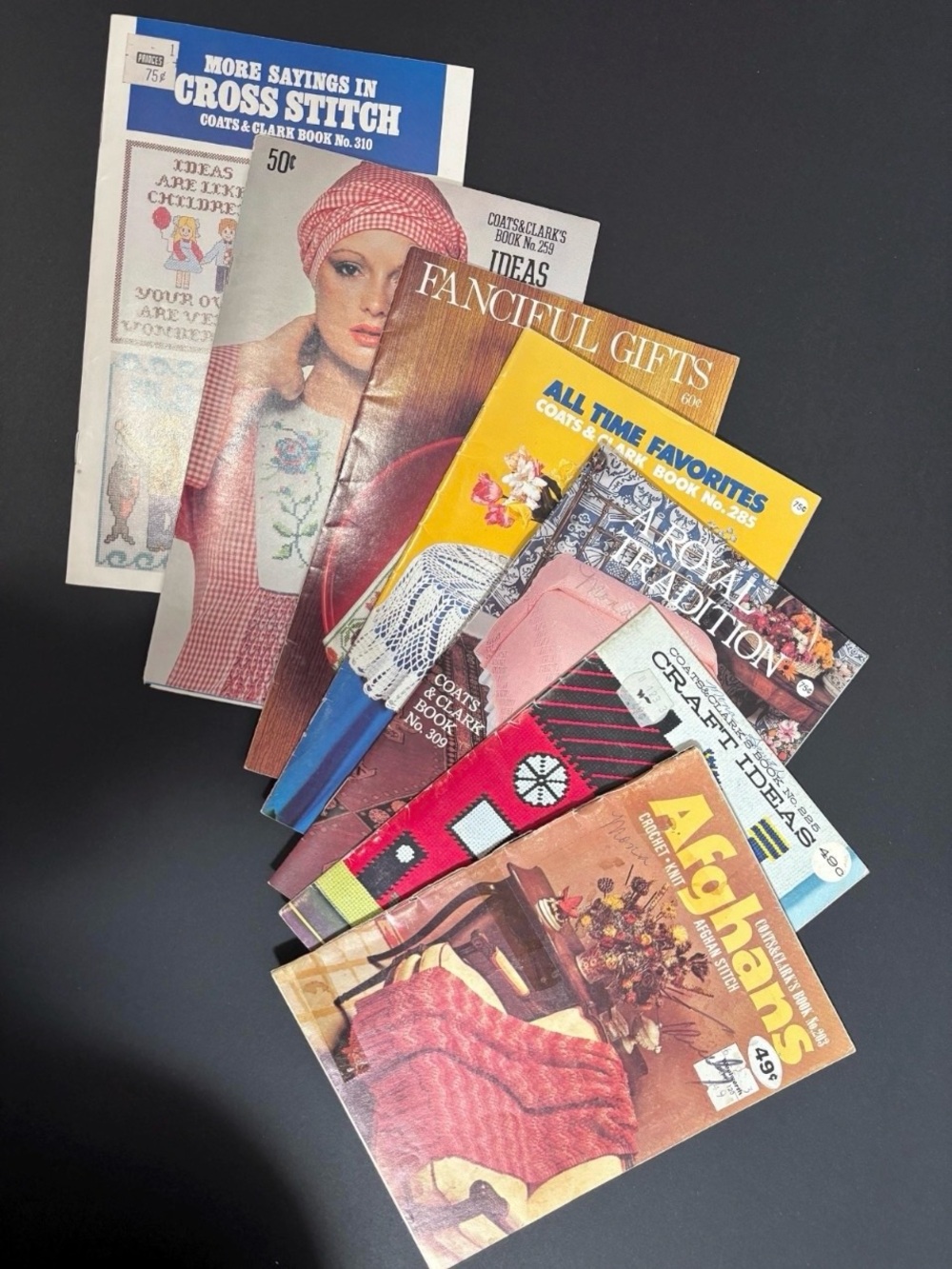 Vintage 1970s Coats & Clark’s Craft & Needlework Pattern Booklets - Lot of 7